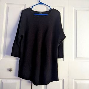 Worthington black sweater with side zippers size L
